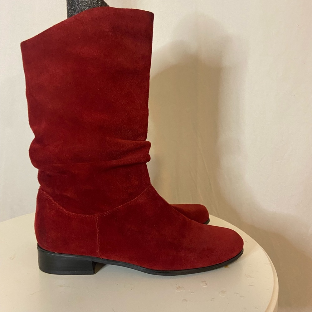 Red Suede Women's Boots